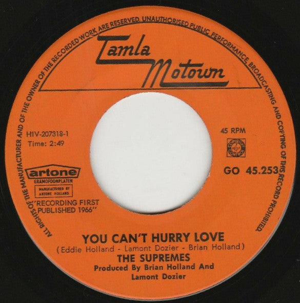 Supremes, The : You Can't Hurry Love / Put Yourself In My Place (7",45 RPM)