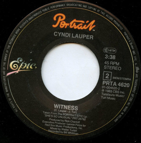 Cyndi Lauper : She Bop (7", Single)