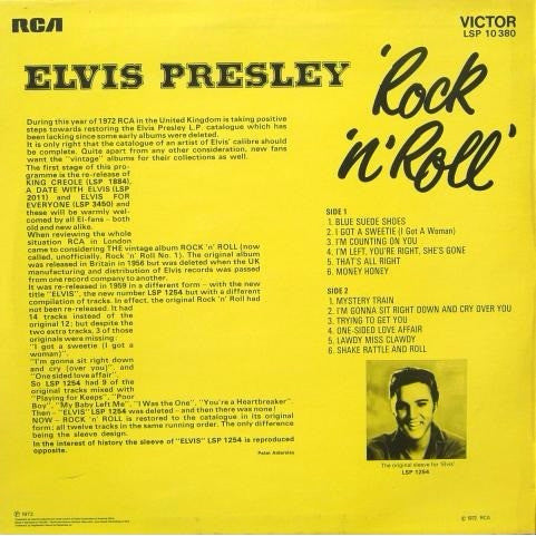 Elvis Presley : Rock 'n' Roll (LP, Album, RE)