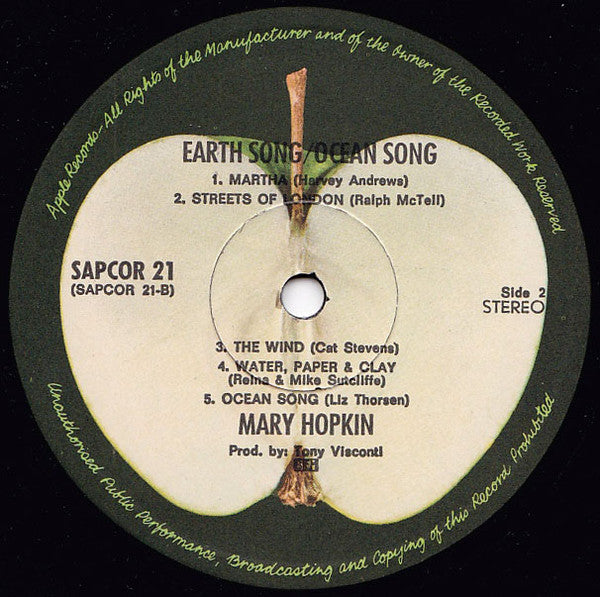 Mary Hopkin : Earth Song / Ocean Song (LP,Album)