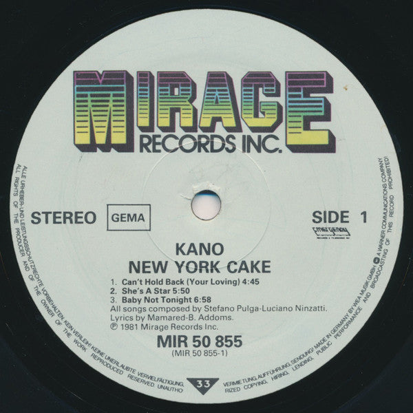 Kano : New York Cake (LP,Album,Stereo)