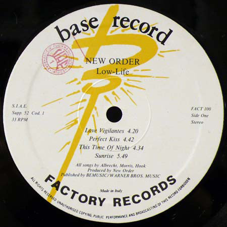 New Order : Low-Life (LP,Album)