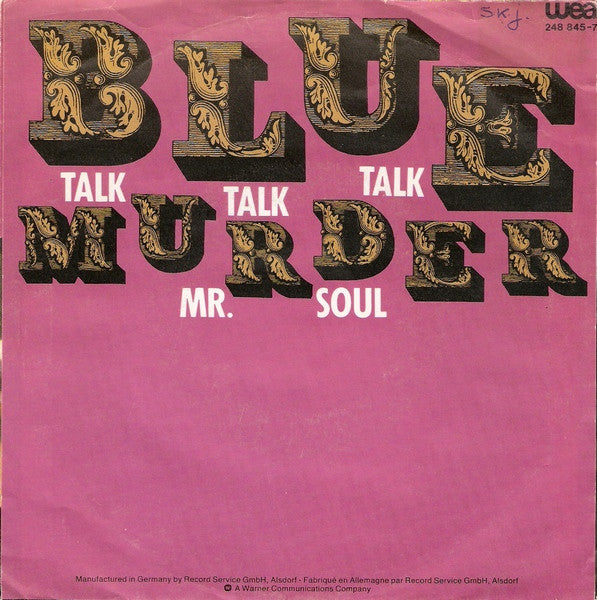 Blue Murder : Talk Talk Talk (7",Single,45 RPM)
