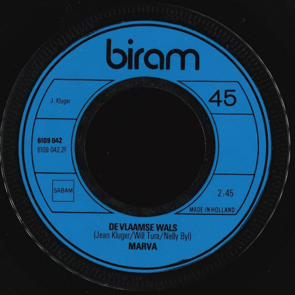 Marva : Het Kan Niet Alle Dagen Zondag Zijn (7",45 RPM,Single)