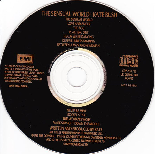 Kate Bush : The Sensual World (Album,Repress)