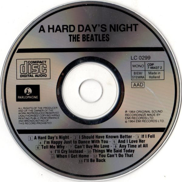 Beatles, The : A Hard Day's Night (Album,Reissue,Mono)