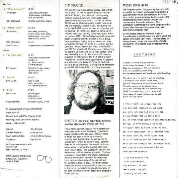 Tim Souster : Swit Drimz (LP, Album)