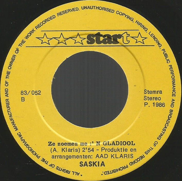 Saskia Rijn : I Love My Vuilisbakkie (7",Single)