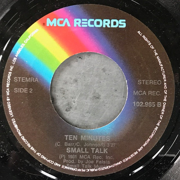 Small Talk (8) : Stop In The Name Of Love / Ten Minutes (7",45 RPM,Single)