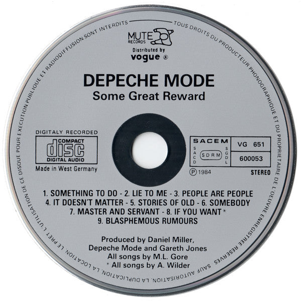 Depeche Mode : Some Great Reward (Album)