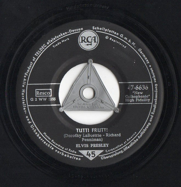 Elvis Presley : Blue Suede Shoes / Tutti Frutti (7",Single,45 RPM)