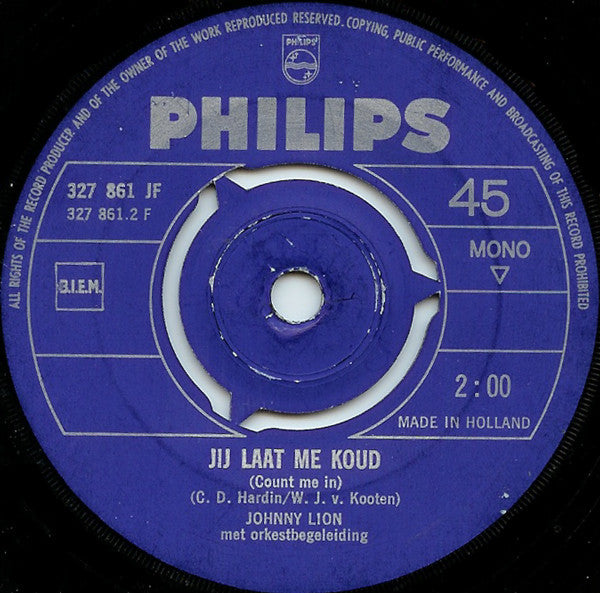 Johnny Lion : Sophietje (7",45 RPM,Single,Mono)