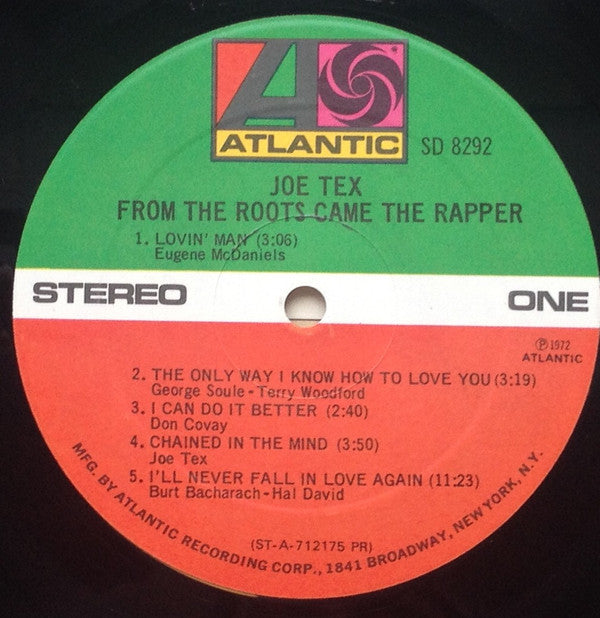 Joe Tex : From The Roots Came The Rapper (LP,Album)