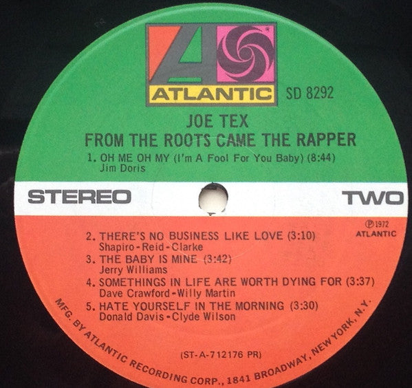 Joe Tex : From The Roots Came The Rapper (LP,Album)