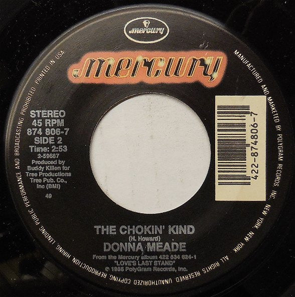 Donna Meade : Cry Baby (7",45 RPM,Single)