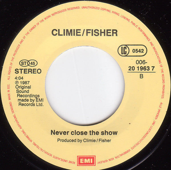 Climie Fisher : Love Changes (Everything) (7",45 RPM,Single,Stereo)
