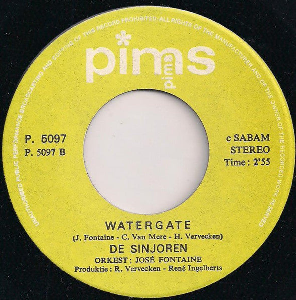 De Sinjoren : Nixon / Watergate (7",45 RPM,Single)
