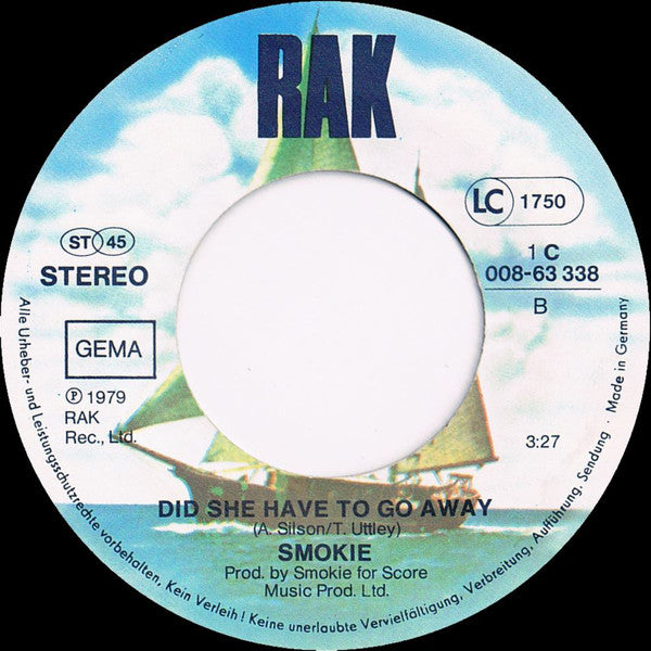 Smokie : Babe It's Up To You (7",45 RPM,Single,Stereo)