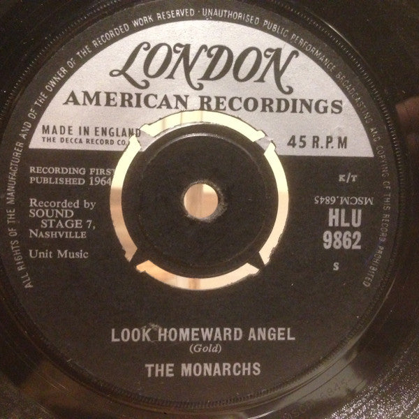 Monarchs, The : Look Homeward Angel (7",45 RPM,Single,Mono)