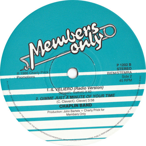 Chaplin Band, The : Il Veliero (12",45 RPM)