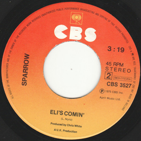 Sparrow (10) : Oh Doctor (7",45 RPM,Single)