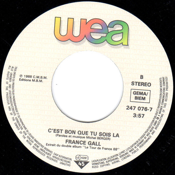 France Gall : La Chanson D'Azima (7",45 RPM,Single)