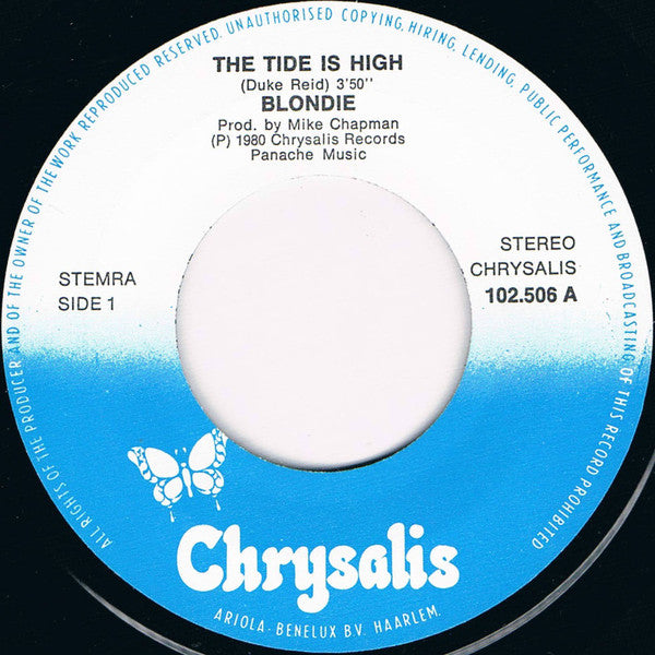 Blondie : The Tide Is High (7",45 RPM,Single,Stereo)