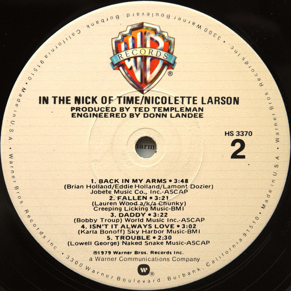 Nicolette Larson : In The Nick Of Time (LP,Album)