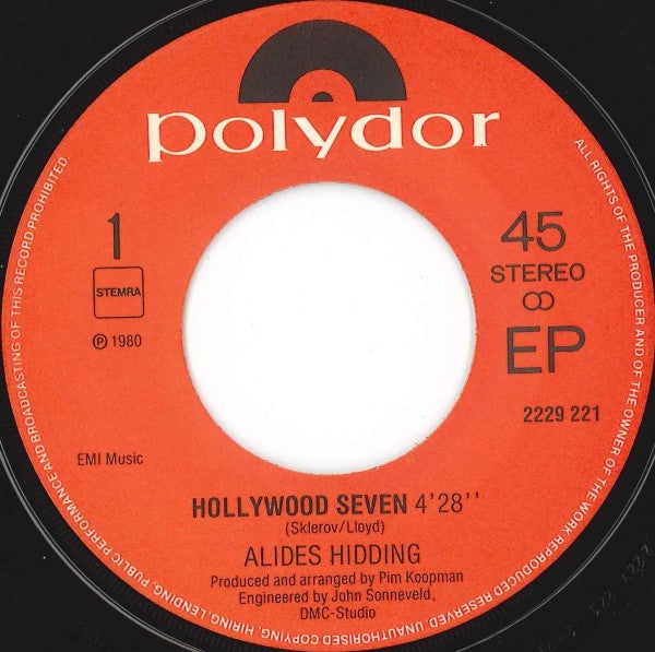 Alides Hidding : Hollywood Seven (7", EP)