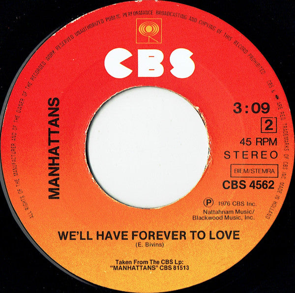 Manhattans : Hurt (7",45 RPM,Single,Stereo)