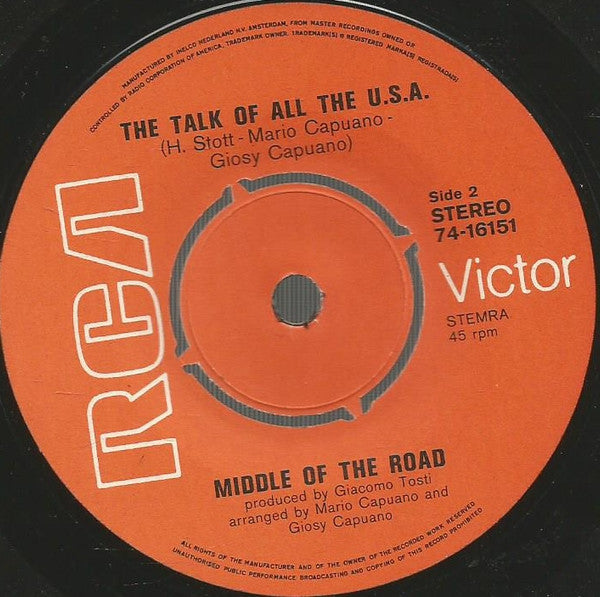 Middle Of The Road : Samson & Delilah (7",Single,45 RPM)