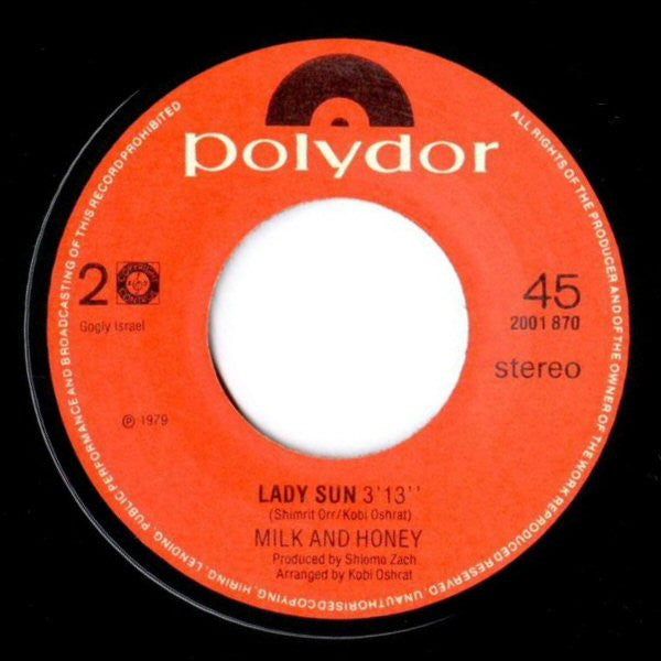 Milk And Honey : Hallelujah (7",45 RPM,Stereo)