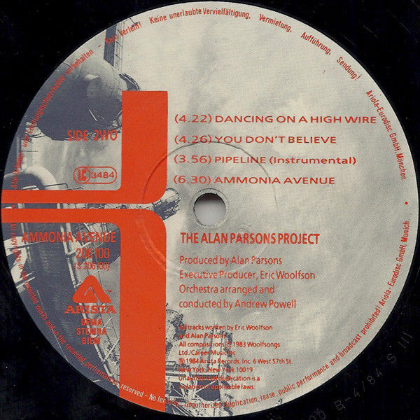 Alan Parsons Project, The : Ammonia Avenue (LP,Album)
