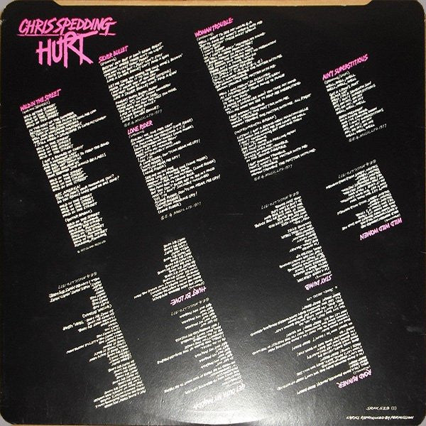 Chris Spedding : Hurt (LP,Album)