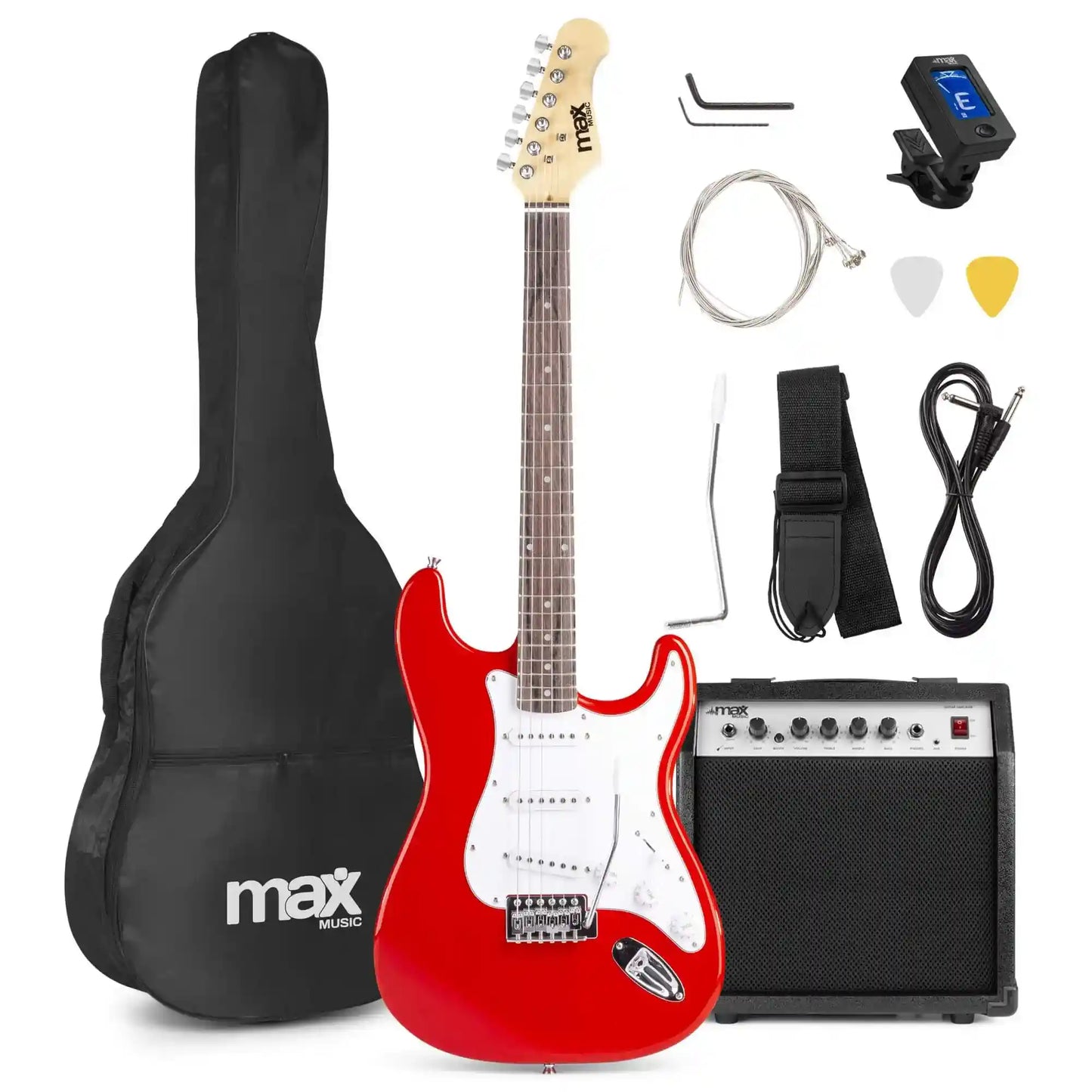 MAX GigKit elektrische gitaar starterset met o.a. 40W versterker - Rood