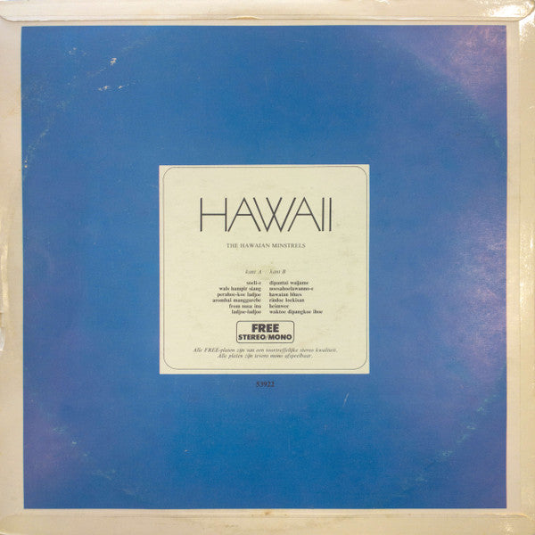 The Hawaian Minstrels : Hawaii (LP,Album,Stereo)