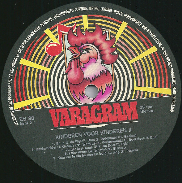 Kinderen voor Kinderen : Kinderen Voor Kinderen 2 (LP,Album)