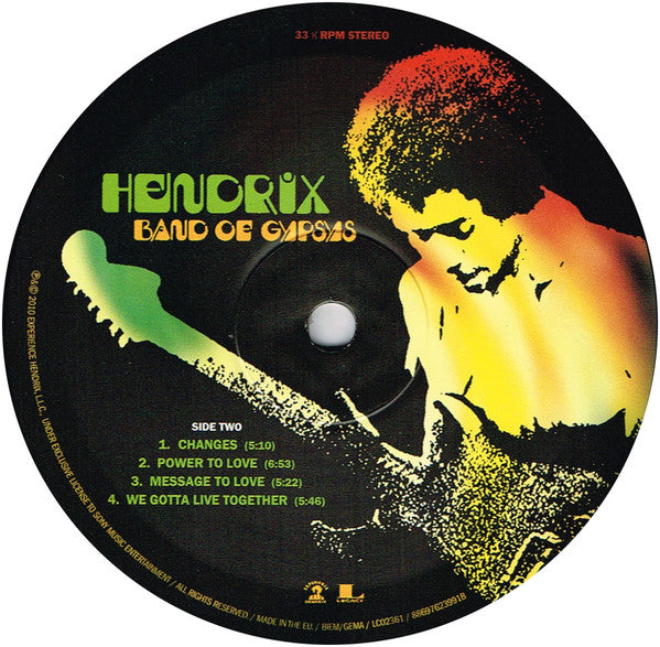 Jimi Hendrix : Band Of Gypsys (LP,Album,Reissue,Remastered,Stereo)