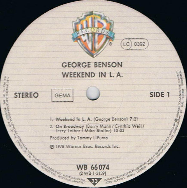 George Benson : Weekend In L.A. (LP,Album,Reissue,Stereo)