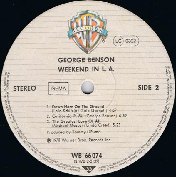 George Benson : Weekend In L.A. (LP,Album,Reissue,Stereo)