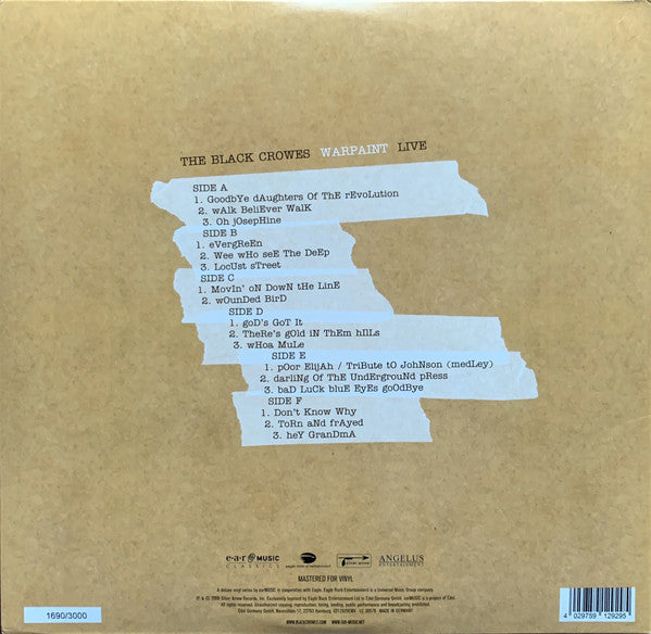 The Black Crowes : Warpaint Live (Limited Edition,Numbered,Reissue,Stereo)