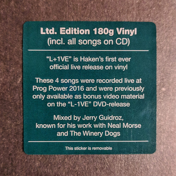 Haken (2) : L+1VE (12",EP)