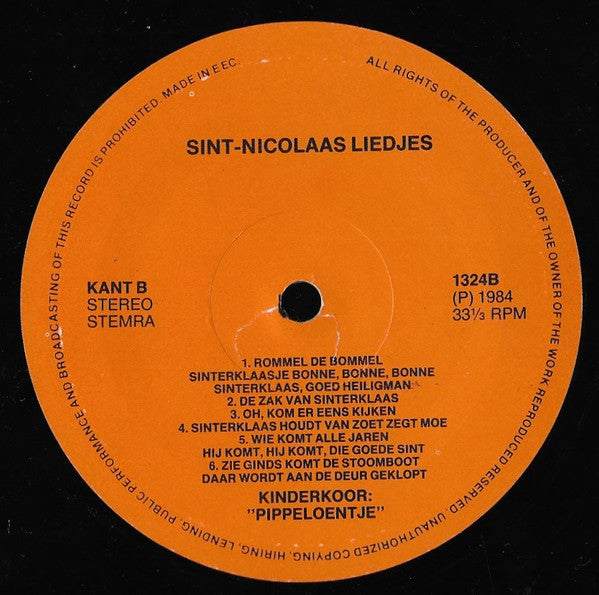 Kinderkoor Pippeloentje : Zing Mee Met De Liedjes Van Sinterklaas (LP,Stereo)