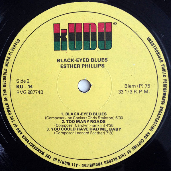 Esther Phillips : Black-Eyed Blues (LP,Album)