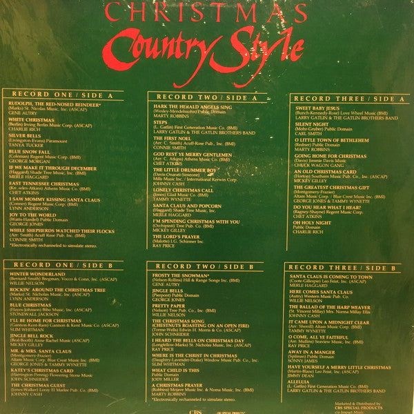 Various : Christmas Country Style (LP,Compilation)