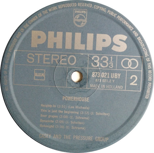 Casey And The Pressure Group : Powerhouse (LP, Album)