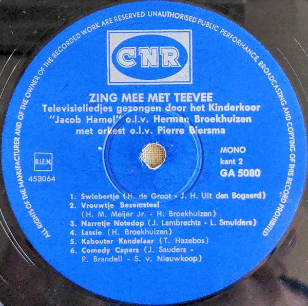 Kinderkoor Jacob Hamel : Zing Mee Met Teevee (LP,Album,Mono)