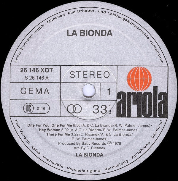 La Bionda : La Bionda (LP,Album)