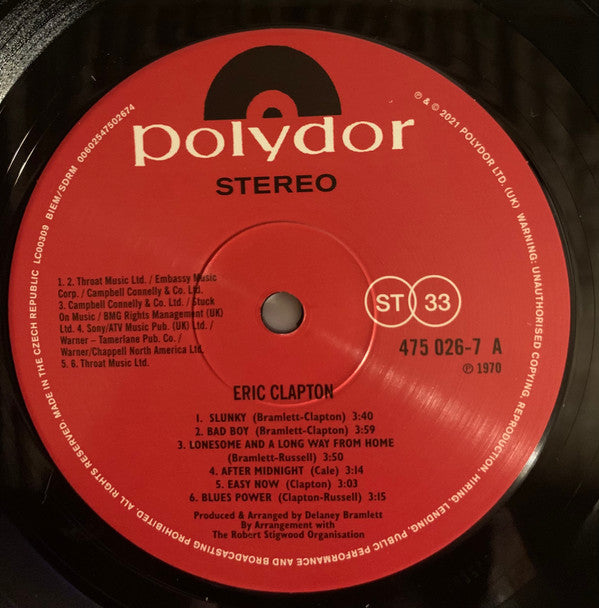 Eric Clapton : Eric Clapton (LP,Album,Reissue,Remastered)