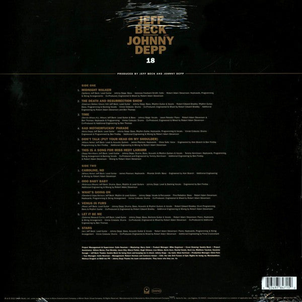 Jeff Beck - Johnny Depp : 18 (LP,Album)